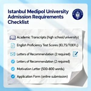 İstanbul Medipol University admission requirements complete checklist