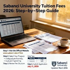 Sabancı University tuition fees 2026 step by step