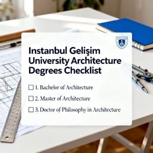 Istanbul Gelişim University architecture degrees complete checklist
