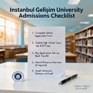 Istanbul Gelişim University admission requirements complete checklist