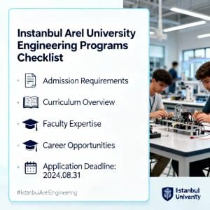 Istanbul Arel University engineering programs complete checklist