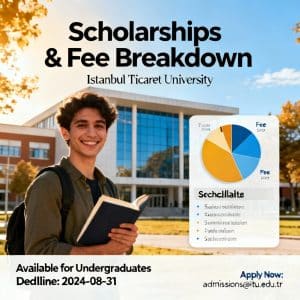 Istanbul Ticaret University scholarships for international students fees breakdown