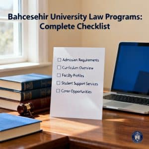 Bahçeşehir University law programs complete checklist