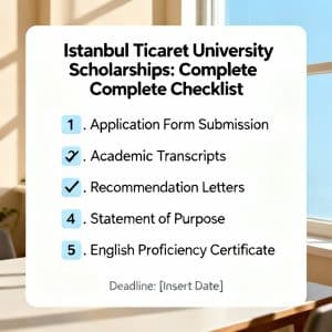 Istanbul Ticaret University scholarships for international students complete checklist