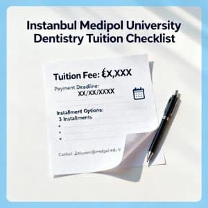 İstanbul Medipol University dentistry tuition complete checklist