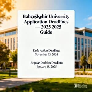 Bahçeşehir University application deadlines updated deadlines