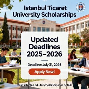 Istanbul Ticaret University scholarships for international students updated deadlines