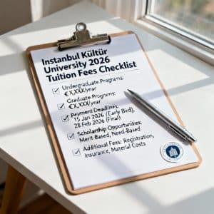 Istanbul Kültür University tuition fees 2026 complete checklist
