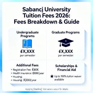 Sabancı University tuition fees 2026 fees breakdown