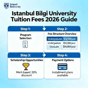 Istanbul Bilgi University tuition fees 2026 step by step