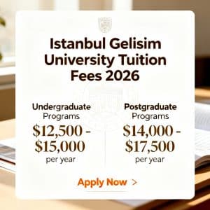 Istanbul Gelişim University tuition fees 2026 in English