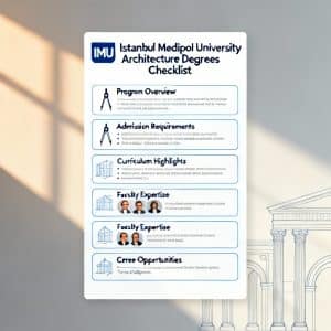 İstanbul Medipol University architecture degrees complete checklist