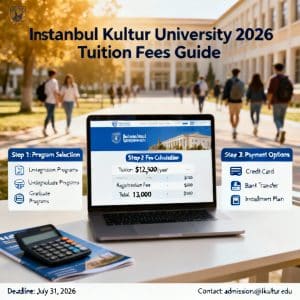 Istanbul Kültür University tuition fees 2026 step by step