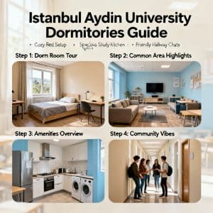 Istanbul Aydın University dormitories guide step by step