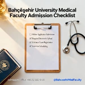 Bahçeşehir University medical faculty admission complete checklist