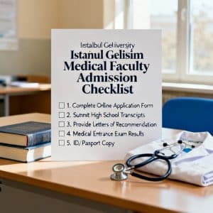 Istanbul Gelişim University medical faculty admission complete checklist