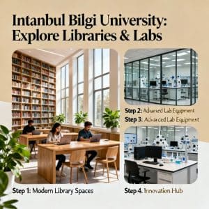 Istanbul Bilgi University libraries and labs step by step