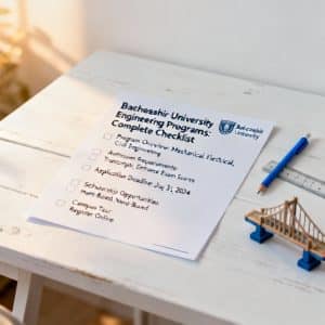 Bahçeşehir University engineering programs complete checklist
