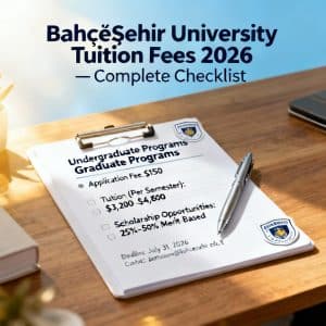 Bahçeşehir University tuition fees 2026 complete checklist