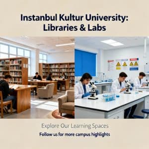 Istanbul Kültür University libraries and labs step by step