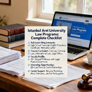 Istanbul Arel University law programs complete checklist