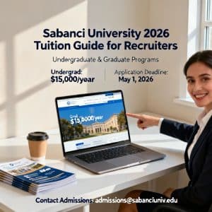 Sabancı University tuition fees 2026 in English