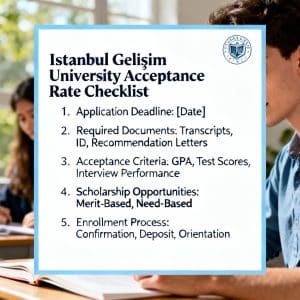 Istanbul Gelişim University acceptance rate complete checklist