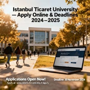 Istanbul Ticaret University how to apply online updated deadlines