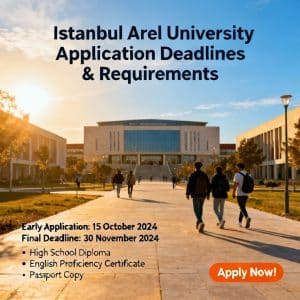 Istanbul Arel University application deadlines requirements explained