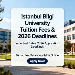 Istanbul Bilgi University tuition fees 2026 updated deadlines