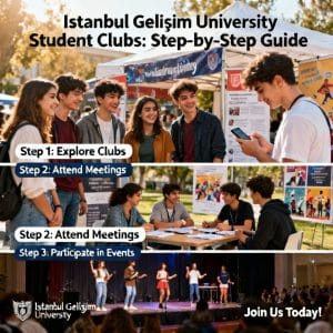 Istanbul Gelişim University student clubs and societies step by step