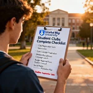 Istanbul Bilgi University student clubs and societies complete checklist