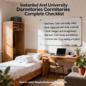 Istanbul Arel University dormitories guide complete checklist