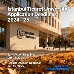 Istanbul Ticaret University application deadlines step by step