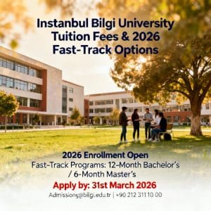 Istanbul Bilgi University tuition fees 2026 fast-track options