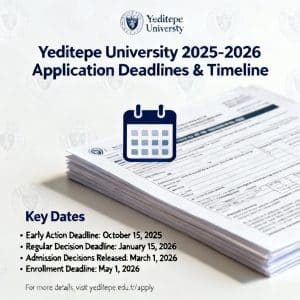Yeditepe University application deadlines updated deadlines