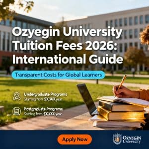 Özyeğin University tuition fees 2026 for foreigners
