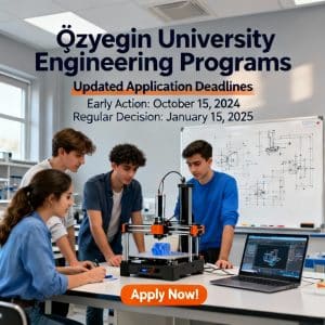 Özyeğin University engineering programs updated deadlines
