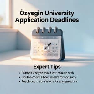 Özyeğin University application deadlines expert tips