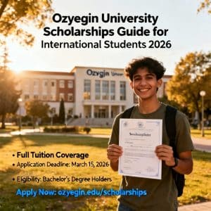 Özyeğin University scholarships for international students 2026 guide