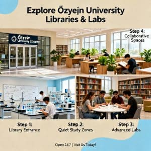 Özyeğin University libraries and labs step by step