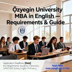 Özyeğin University MBA in English requirements explained