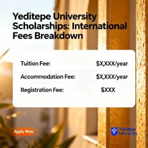 Yeditepe University scholarships for international students fees breakdown