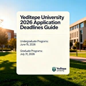Yeditepe University application deadlines 2026 guide