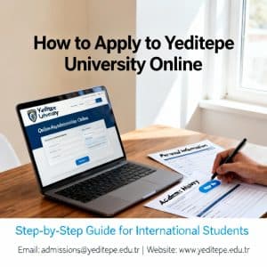 Yeditepe University how to apply online in English