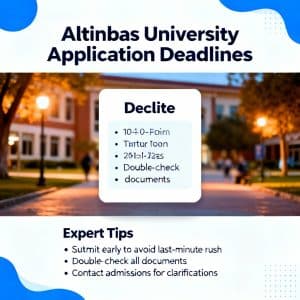 Altınbaş University application deadlines expert tips
