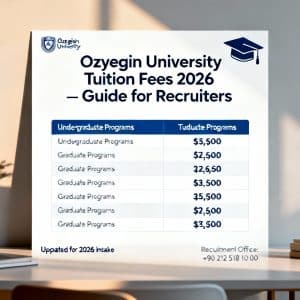 Özyeğin University tuition fees 2026 in English