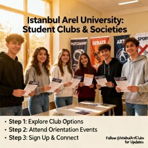 Istanbul Arel University student clubs and societies step by step