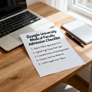 Özyeğin University medical faculty admission complete checklist