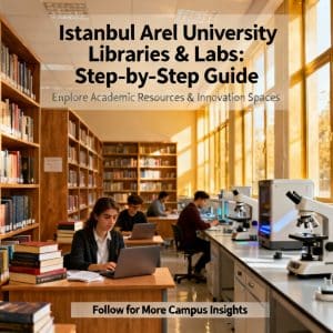 Istanbul Arel University libraries and labs step by step